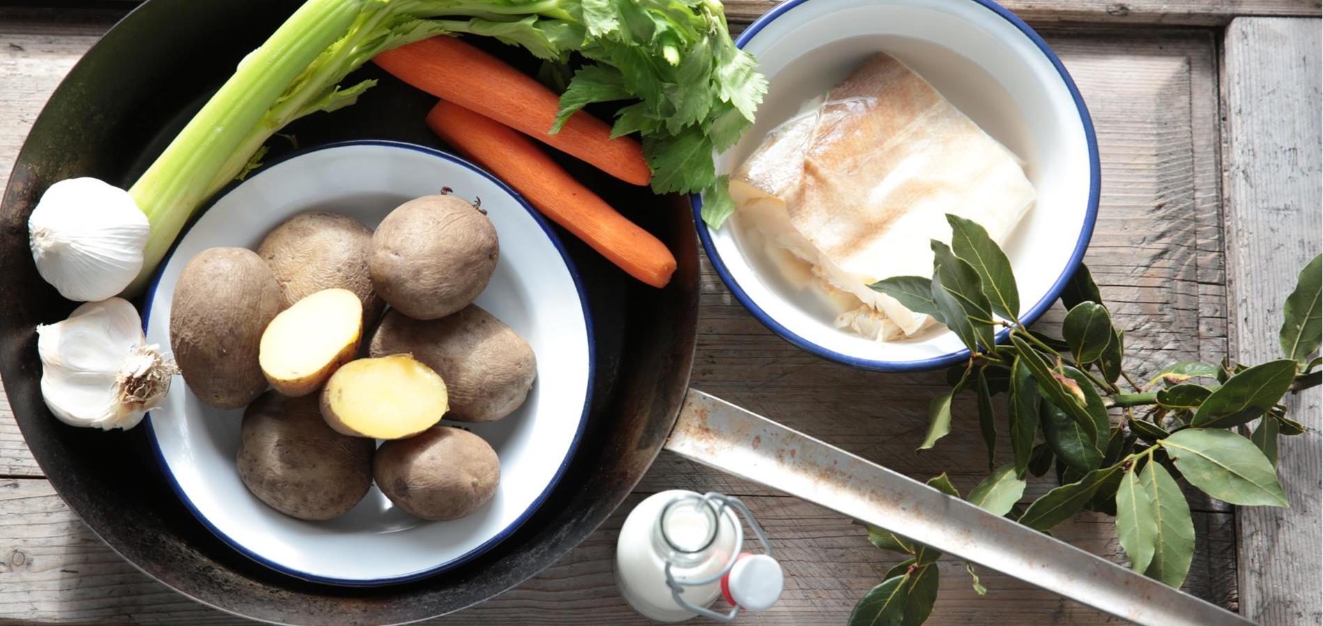 Stockfischgröstl (baccala - Italian salted cod)