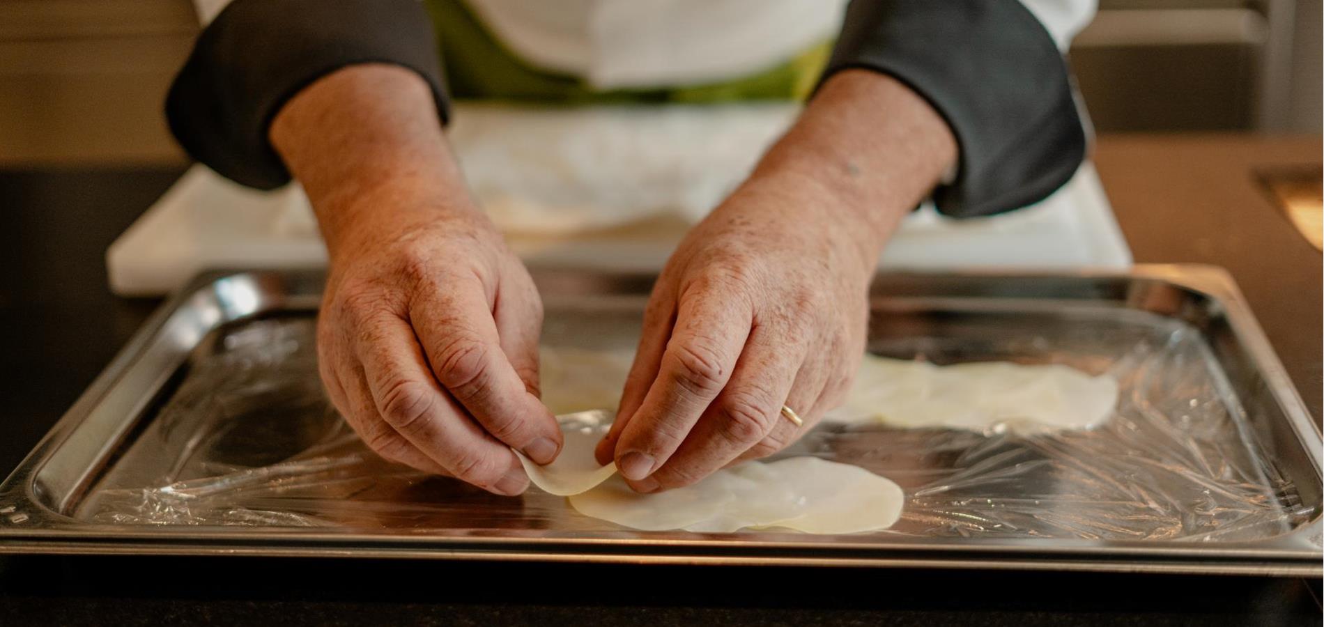 Kohlrabi Cannelloni with Fresh Tomato Ragout and Arugula