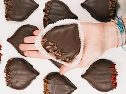 Chestnut heart: Classic with chocolate flakes