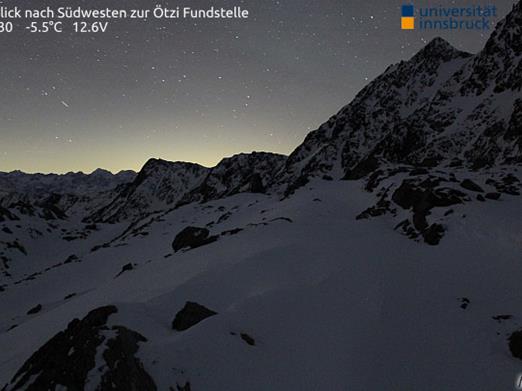 Schnalstal Valley - Tisenjoch - View to the place of discovery Ötzi