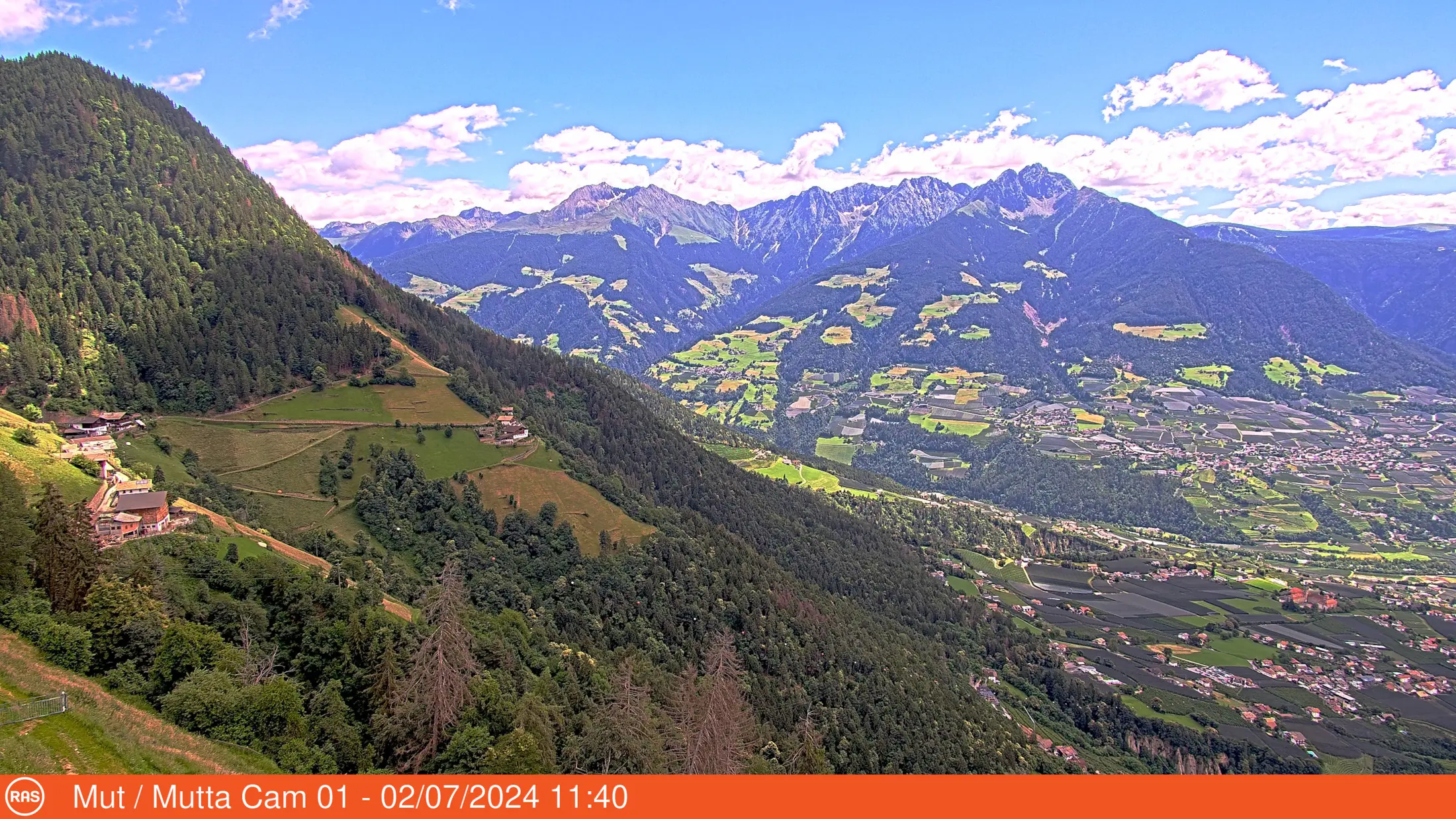 Webcam Hochmuth - Blick Richtung Osten zu den Sarntaler Alpen | RAS - 1